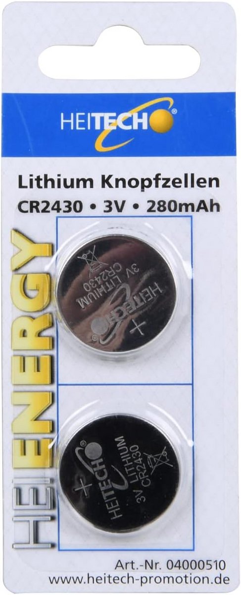 CR2430 Lithium Knoopcelbatterij - 3 V Lekvrij en Langdurig