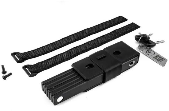 ACID Vouwslot RIGID 80 - Roestvrij staal - Extra klittenbandbevestiging - D7xH800 mm - Zwart van ACID — afbeelding 3