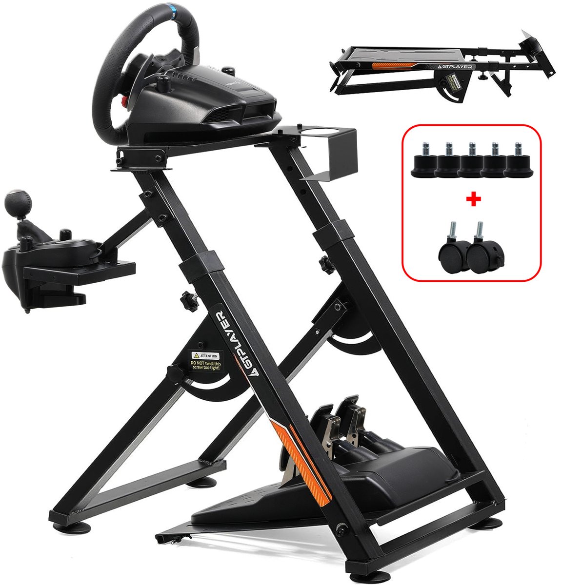 GTPLAYER - Race Simulator Stuursteun - Voor G29 G920 T300RS en Fanatec - Oranje