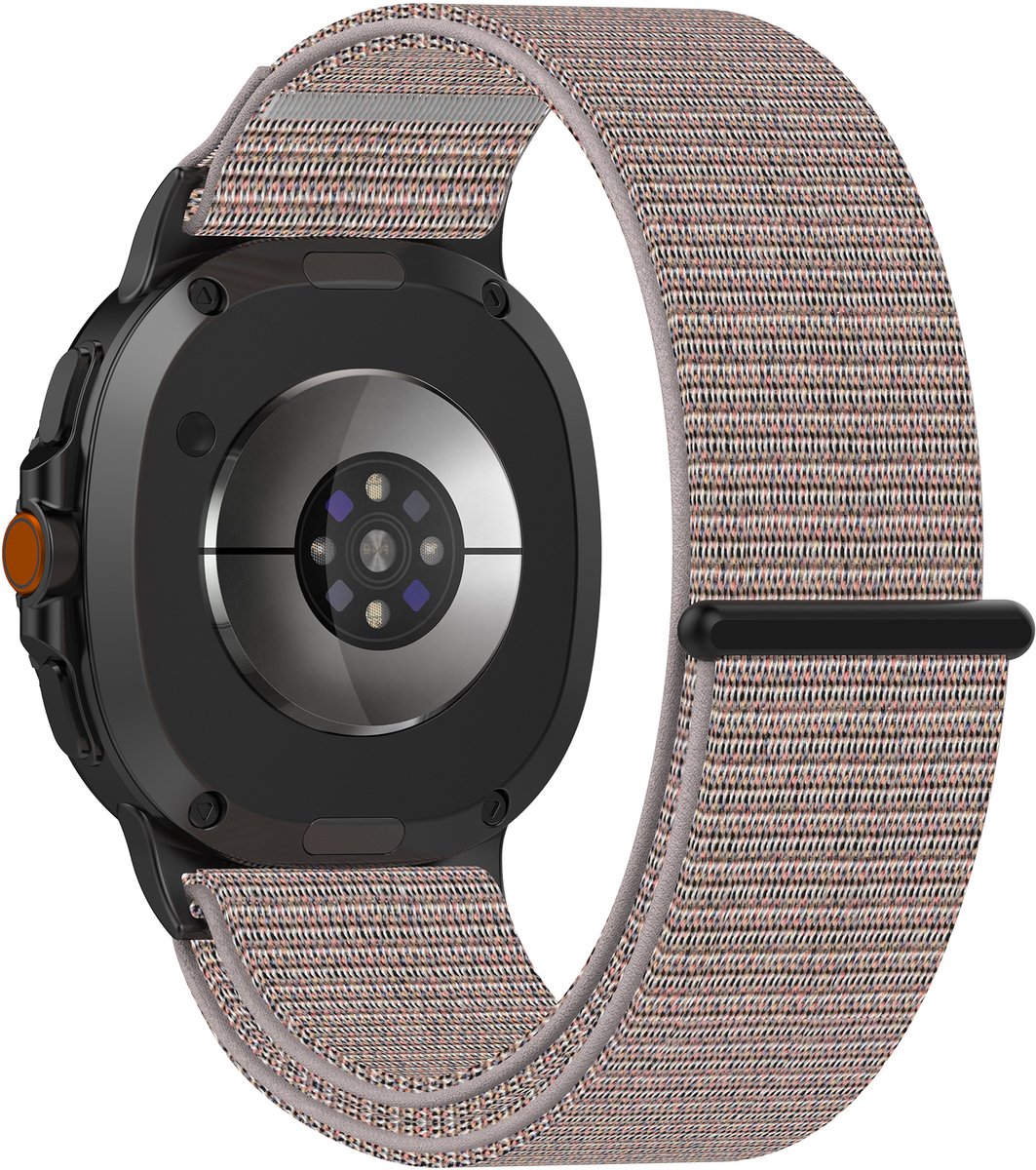 YONO Bandje geschikt voor Samsung Galaxy Watch 8 - 40/44mm - Classic - Nylon - Lichtroze