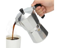 Percolator 300 ml - Klassieke Moka Pot voor 6 Kopjes - Stevig Aluminium - Koffiezetapparaat - Koffiezetter - Espresso en Koffie Maker - Vaderdag Cadeau voor Papa - Cadeaus voor Hem - Löwenthal