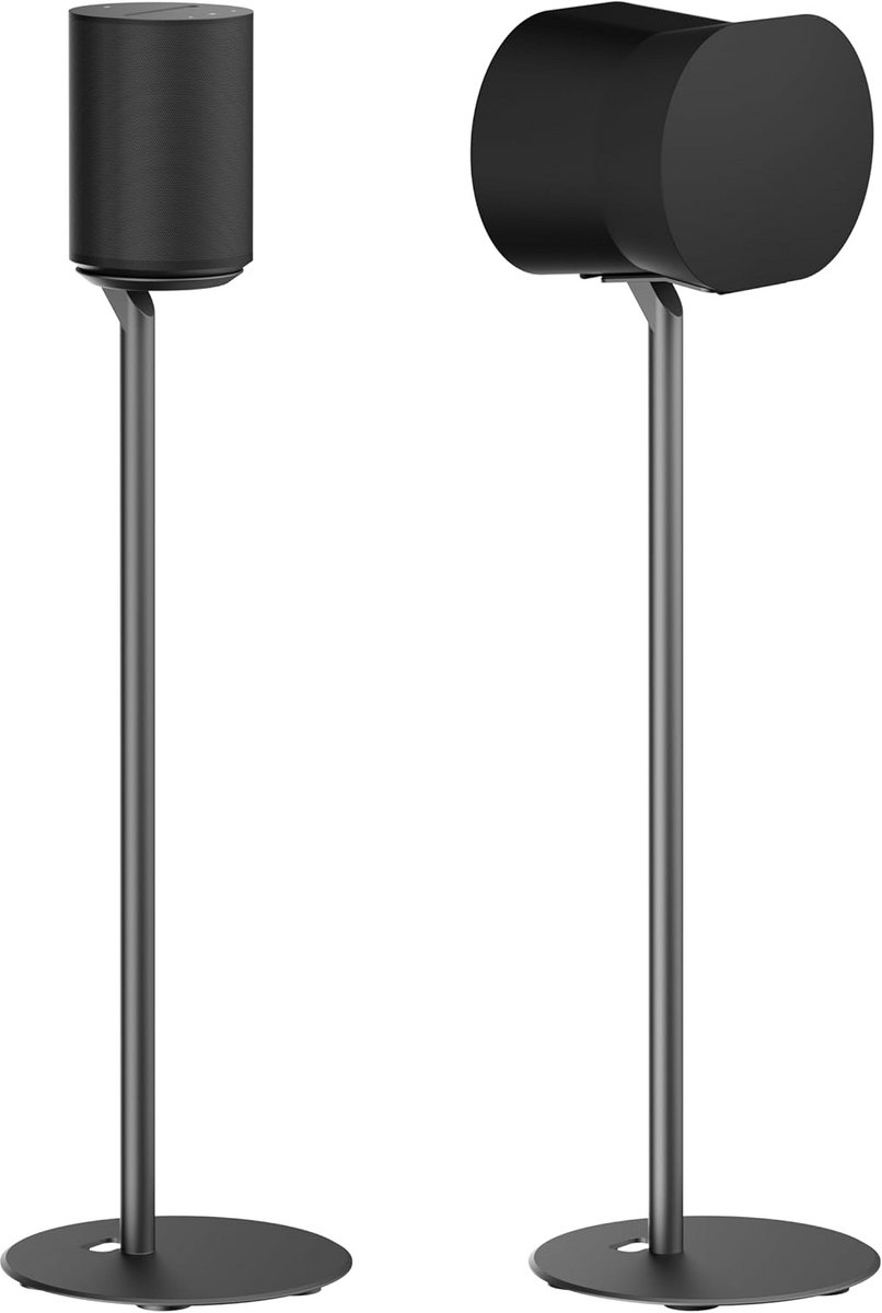 Vaste Hoogte Vloerstandaard voor Sonos Luidsprekers - 2 Stuks - Zwart
