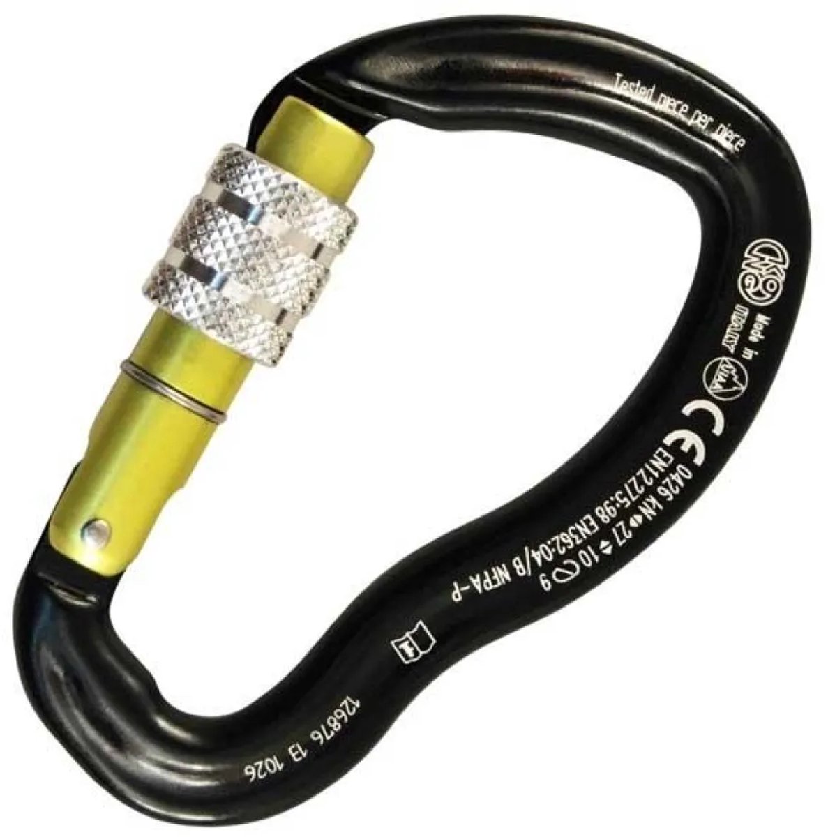 Kong Italy Ergo Threaded Karabijnhaak Zwart