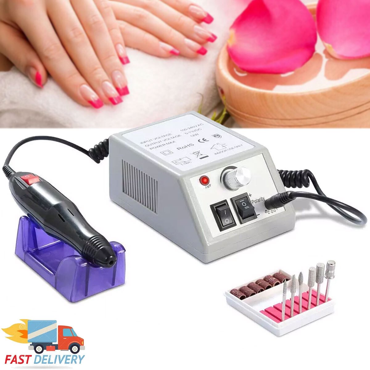 Professionele elektrische nagelvijlboor- manicure- en pedicuremachineset- Brawdress