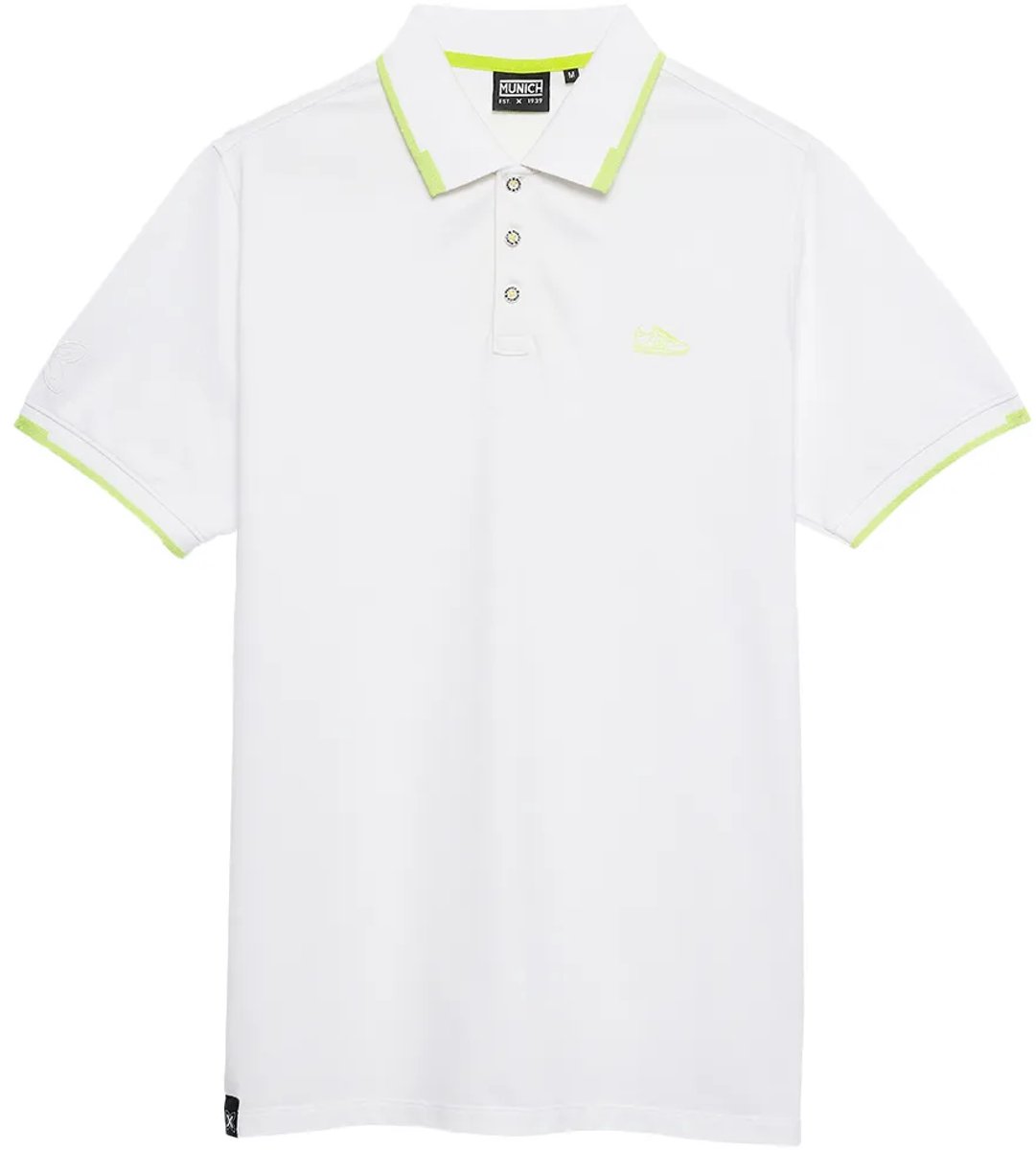 Munich Slam Lifestyle Korte Mouw Poloshirt Wit M Man