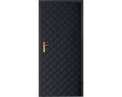 Geluidsisolatie en Warmte-isolerende Deurbekleding voor Zelfmontage - 2-in-1 Set met Montagemateriaal - Zwart, Perfect voor Koudebescherming