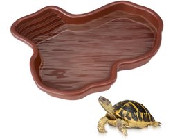 Reptielenbak - Schildpadvoederbak - Antislip - Geschikt voor Schildpad, Hagedissen, Gekko - Grote waterschaal - Reptielbadje met helling - Dierenbak voor reptielen - Schildpadwaterschaal met USP