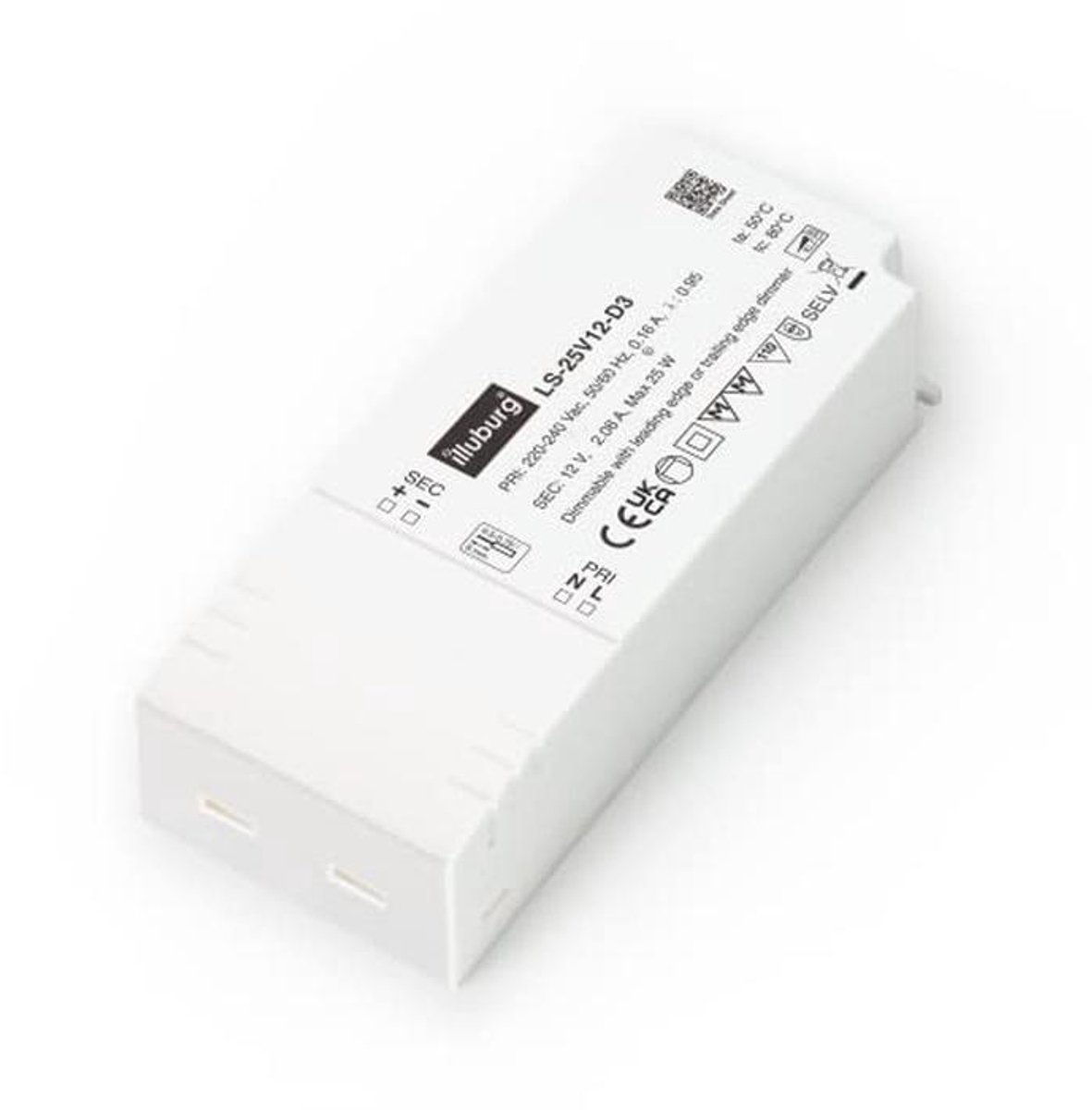 Dimbare LED Transformator 12V 10W - 25W voor LED-Strips
