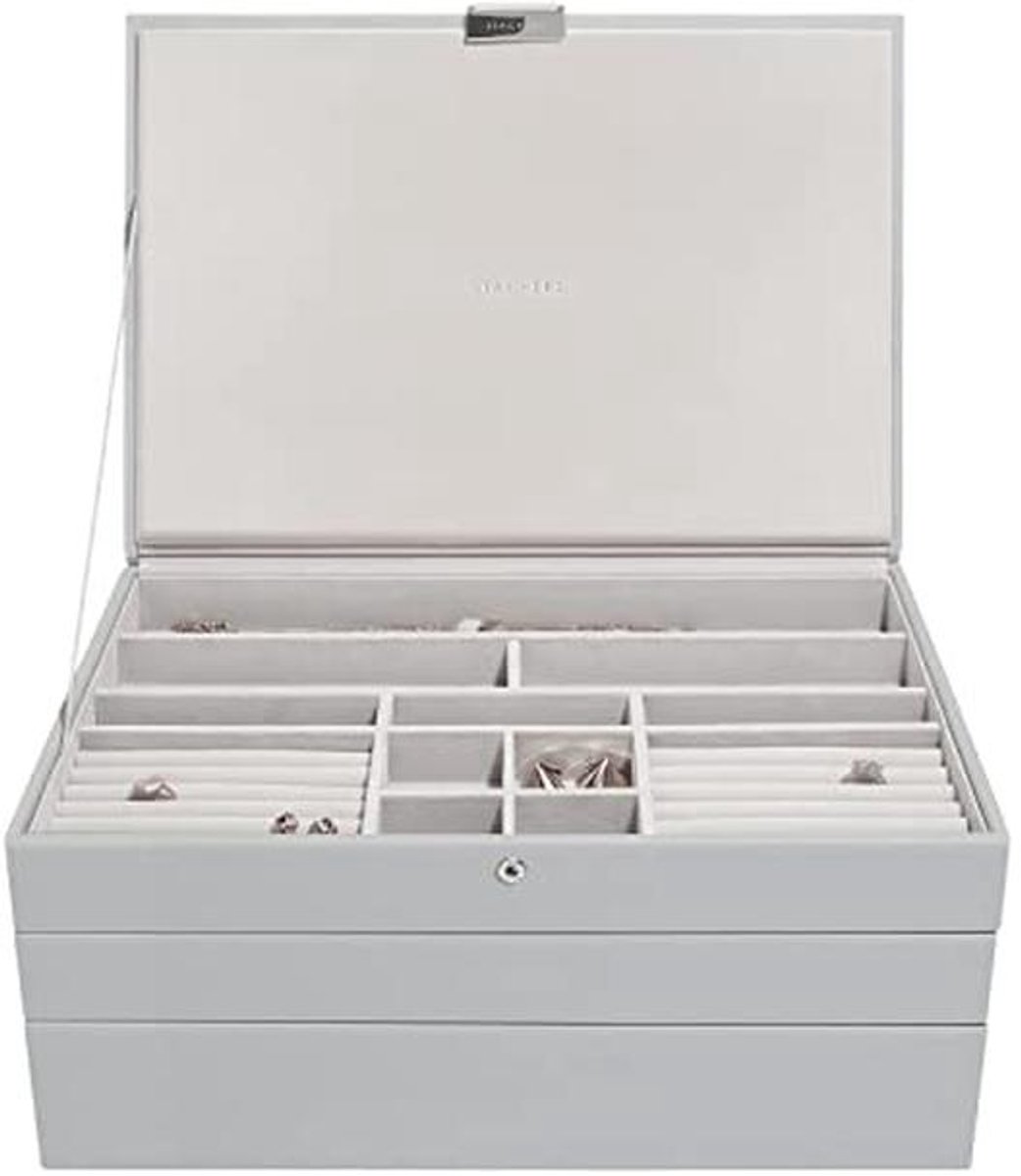 Supersize sieradendoosje in Pebble Grey - Set van 3