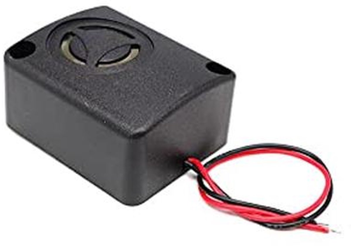 Mini Piezo Alarm 110dB 12 V - Miniatuur Antidiefstal Sirene voor Auto Veiligheid
