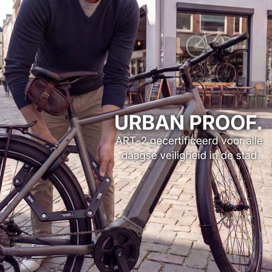 Rhino Security ART2 Vouwslot - 95 cm Gehard Stalen Fietsslot inclusief luxe Houder - Exclusive Line - ART2 Gekeurd Slot voor E-bike en Fatbike van Rhino Security — afbeelding 2