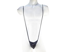 BamBella ® - string bongage - maat Onesize S M L - Sexy slip erotische onderbroek valentijnsdag zwart doorzichtig rollenspel kleding voor mannen