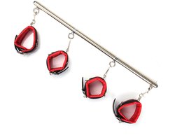 Oneay BDSM Spreidstang met Hand- en Enkelboeien – Afneembare en Verstelbare Bondage Stang – Voor SM-Spelletjes, Stellen en Volwassenen – 63 cm