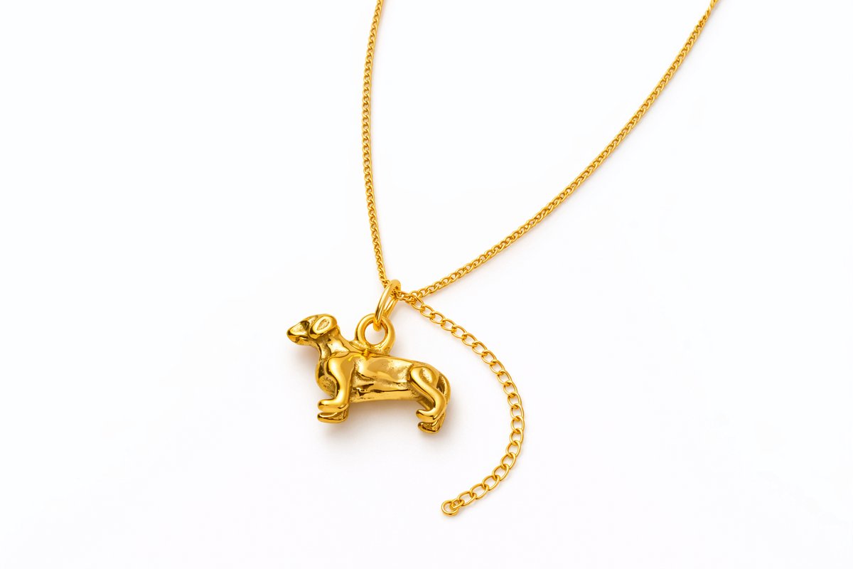 JP Family Jewelry - Deer Jewelry - Halsketting Dieren - RVS Verguld 18k - Teckel
