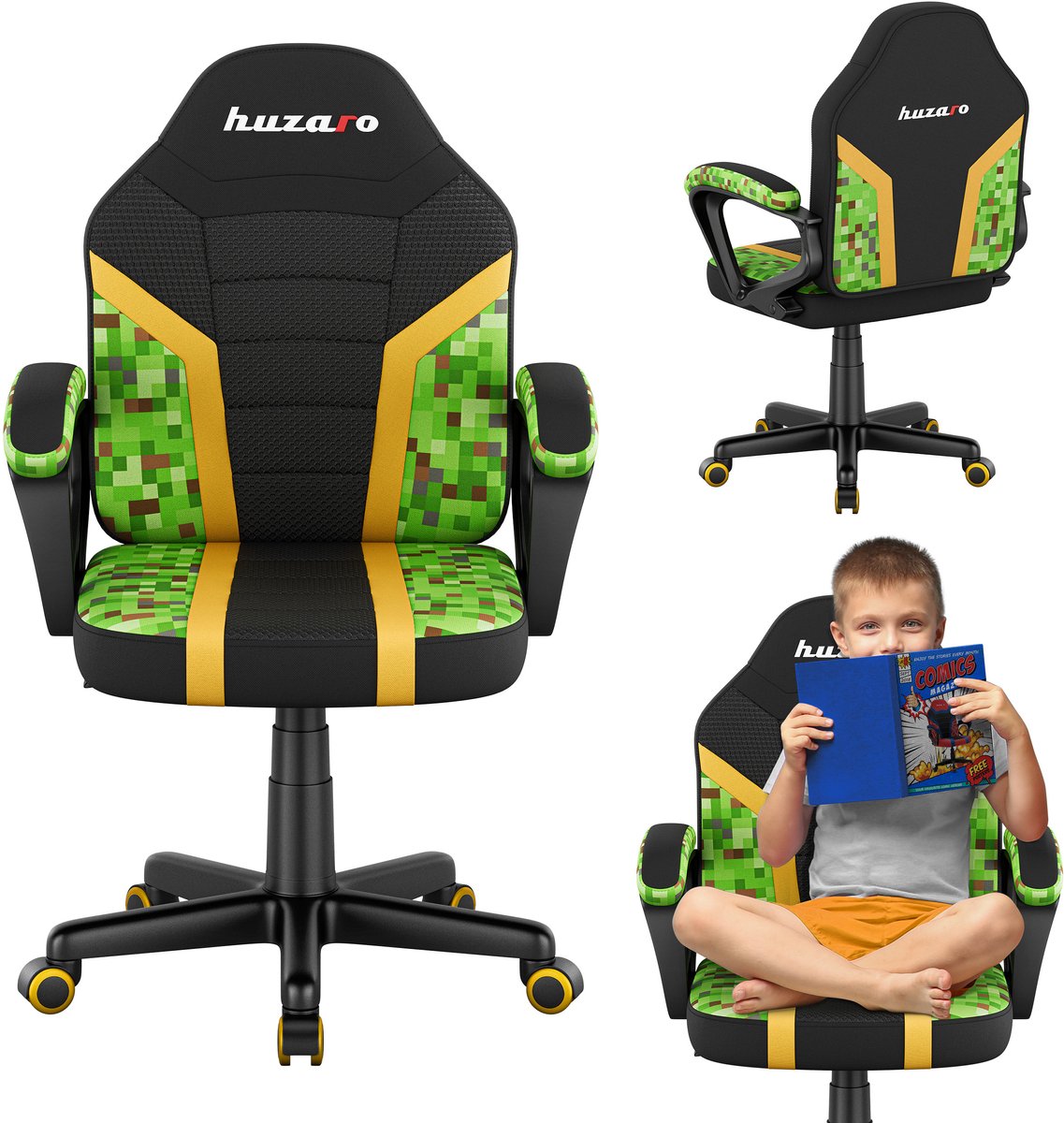 Huzaro Ranger 1.0 Gamestoel Kinderen Zwart Veelkleurig - Huzaro - €87,99
