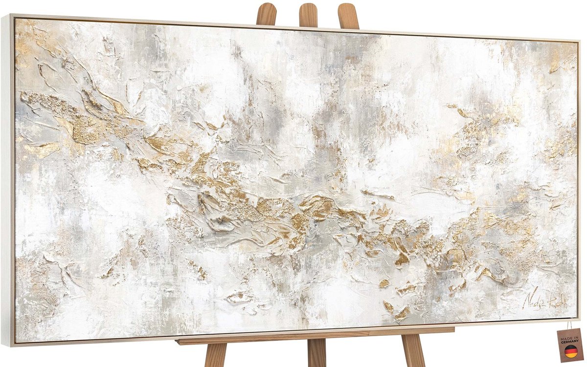 Canvas schilderij groot handgeschilderd verhaal abstract narratief – YS-Art Gallery – Unieke wanddecoratie voor woonkamer – Modern schilderij voor hal en kantoor
