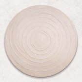YS Schilderij "Cirkulair ritme" - Handgeschilderd canvas schilderij - Wanddecoratie Abstract - Beige - Textuur - Muurdecoratie woonkamer - Slaapkamer decoratie - Kamer accessoires - Abstracte schilderij - schilderij canvas Round 80