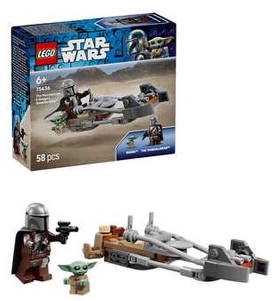 LEGO Star Wars - De Mandalorian en Grogu's Speederbike Bouwpakket voor Kinderen - 75436