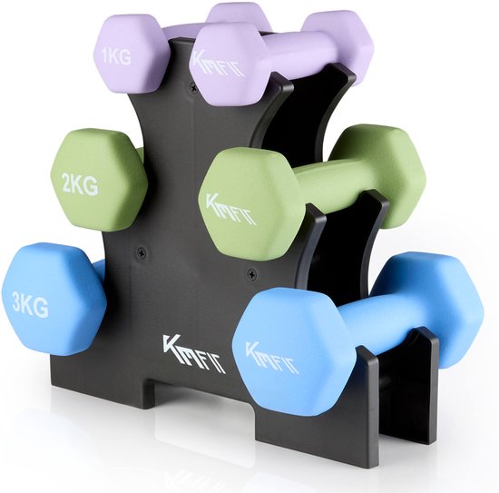 KG Physio dumbbells set en A3 poster met oefeningsvoorbeelden - Dumbbells paar met neopreen coating, comfortabele grip, zweetbestendige en anti-roll technologie dumbbell set KG Physio dumbbells set en A3 poster met oefeningsvoorbeelden - Dumbbells paar met neopreen coating, comfortabele grip, zweetbestendige en anti-roll technologie dumbbell set