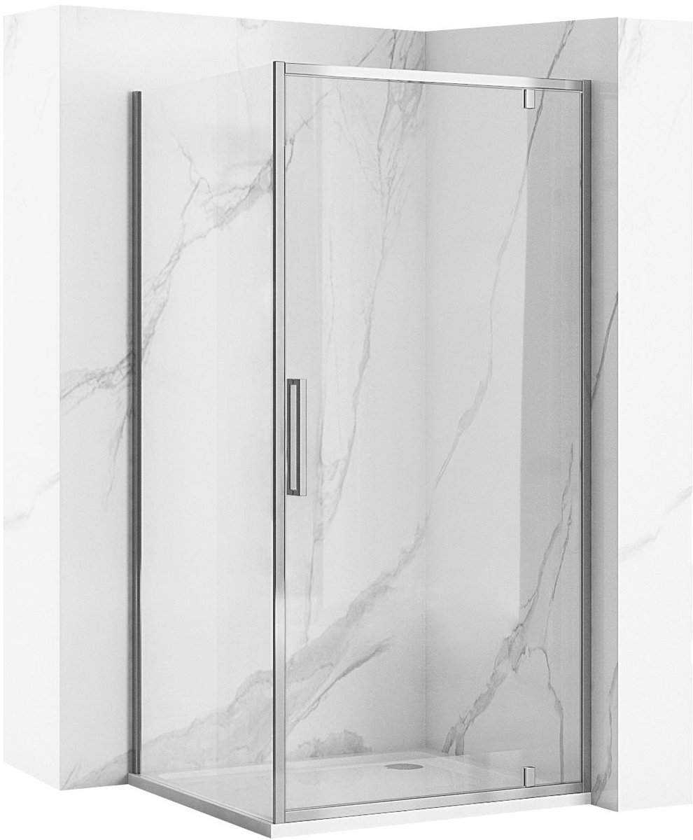 Rea Rapid Swing - Hoekdouchecabine - Chroom - 90X100 Rechthoek - 90X100X195Cm