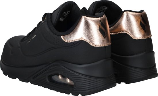 Skechers Uno - Gouden Air - Dames Sneakers - Zwart