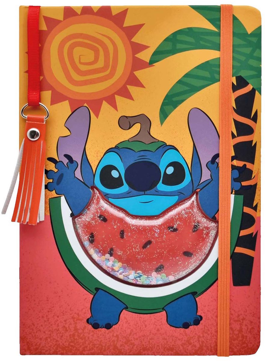 Stitch-notitieboek met glitter