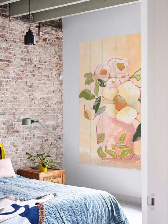 Vase IXXI Flourish, Lucrecia Caporale & Divers - 100 x 140 cm - Support de suspension gratuit - Grande décoration murale et posters - Illustrations, Aquarelle