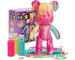 Pour PalZ Large Paint Bear 'Bubblegum Pop' - Gietverfset (roze, geel, turquoise)
