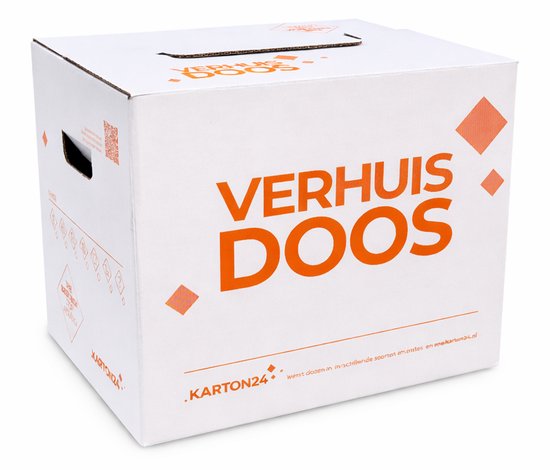 Boîtes de déménagement 25 pièces - 52 litres - capacité de chargement de 40 kilos - aucun ruban adhésif nécessaire - poignées très robustes - également disponibles par 10, 20, 50 ou 100 pièces