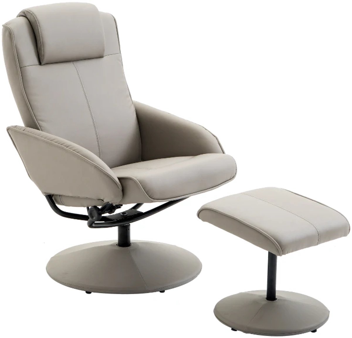 Relaxfauteuil 360° Draaibaar Massagestoel met Voetenbank - Relaxfauteuil - €239,95