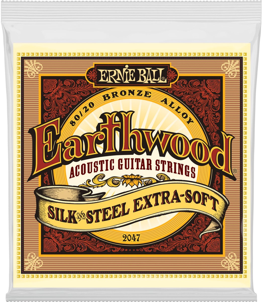 Ernie Ball 2047 Earthwood Silk & Steel Extra Soft snarenset