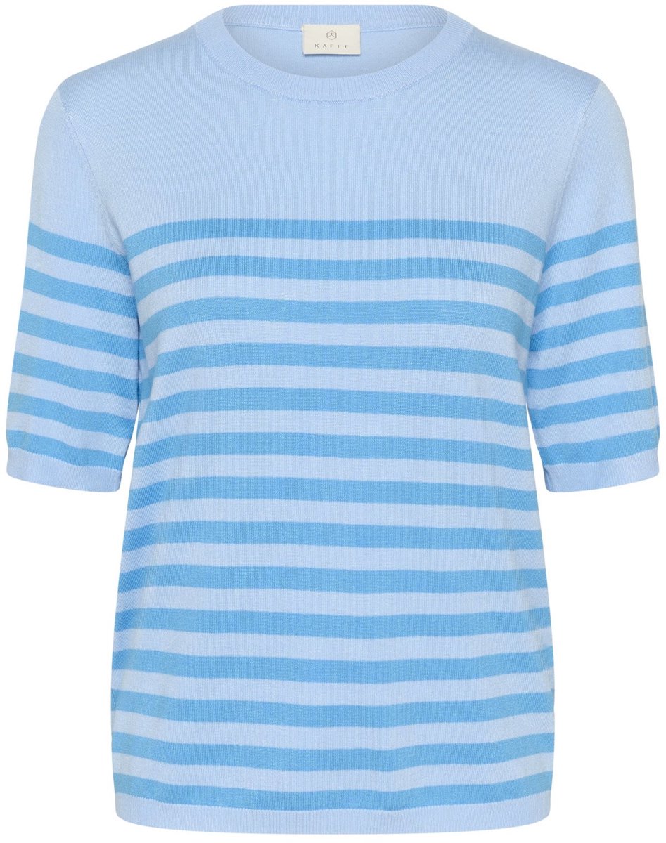 T-Shirt LIZZA STRIPED KAFFE SPRING BLUE 108931