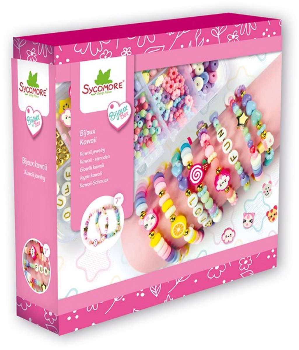 Sycomore sieradendoos knutselset kawaii voor kinderen vanaf 7 jaar.
