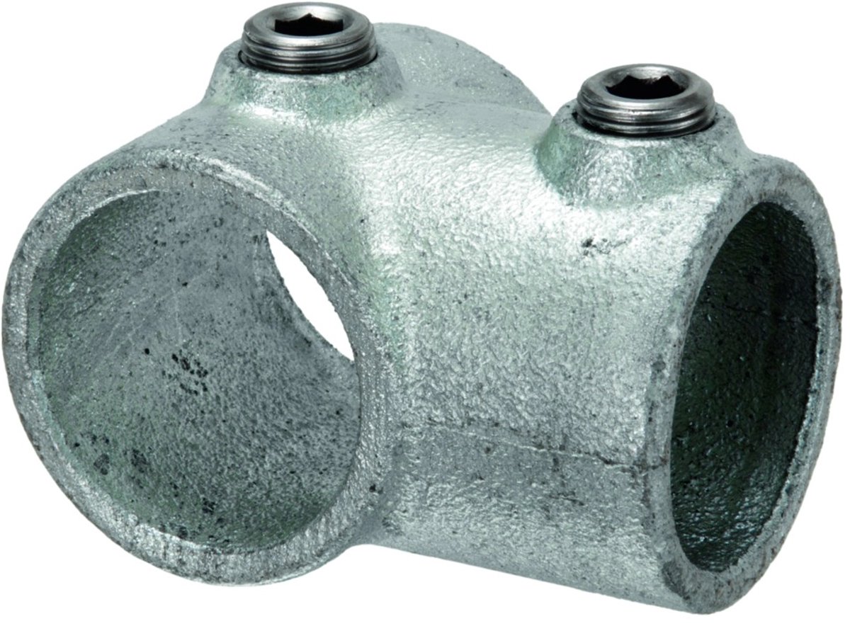 CanDo steigerbuis koppeling - T-stuk - ⌀ 42 mm - verzinkt - voor meubels