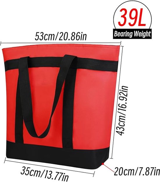 Geïsoleerde Koeltas - Lunchtas 39 liter - Koeltassen - Koeltas Lunch - Koeltas - Isolatie - Volwassenen - Koeltasje van Merkloos — afbeelding 4
