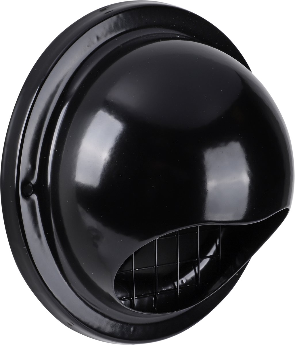 Starx buitenrooster - bol model - 125 mm - RVS - zwart