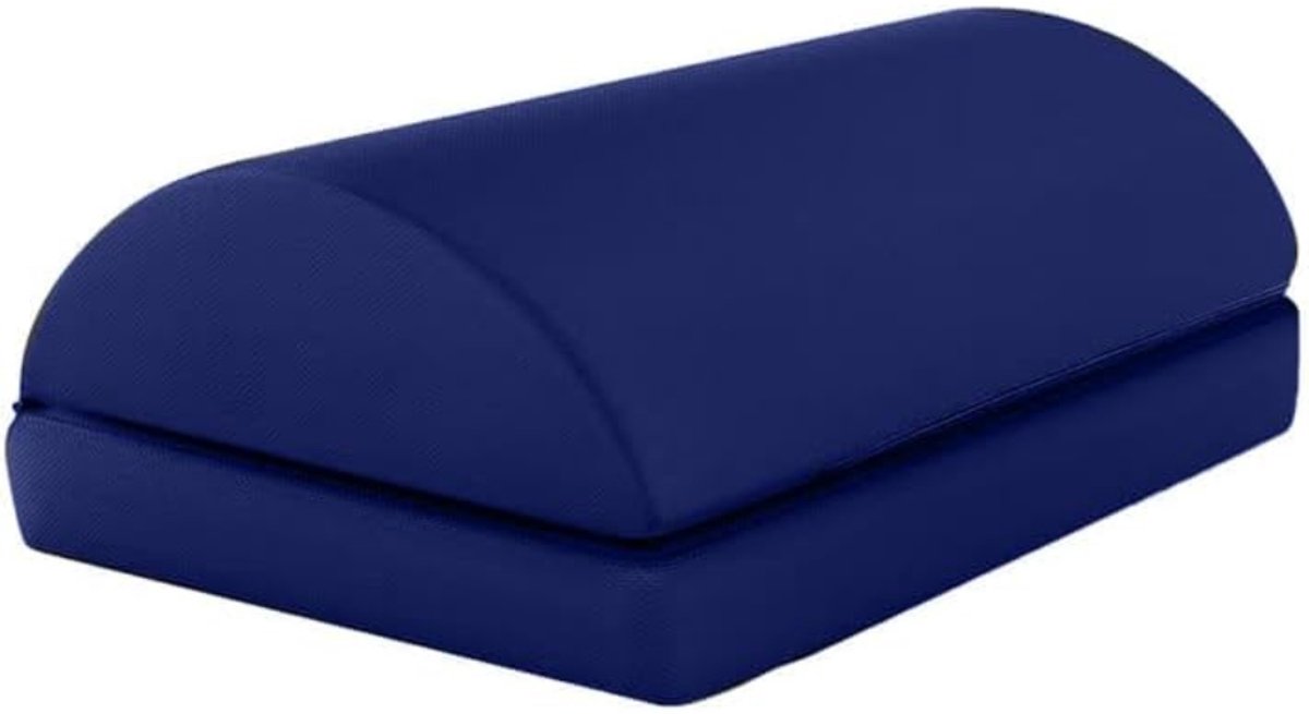 Famanu Voetsteun - bureau voor onder het bureau op het werk - in hoogte verstelbare voetenbank van traagschuim met wasbare overtrek - comfortabele,voetensteun (LL)