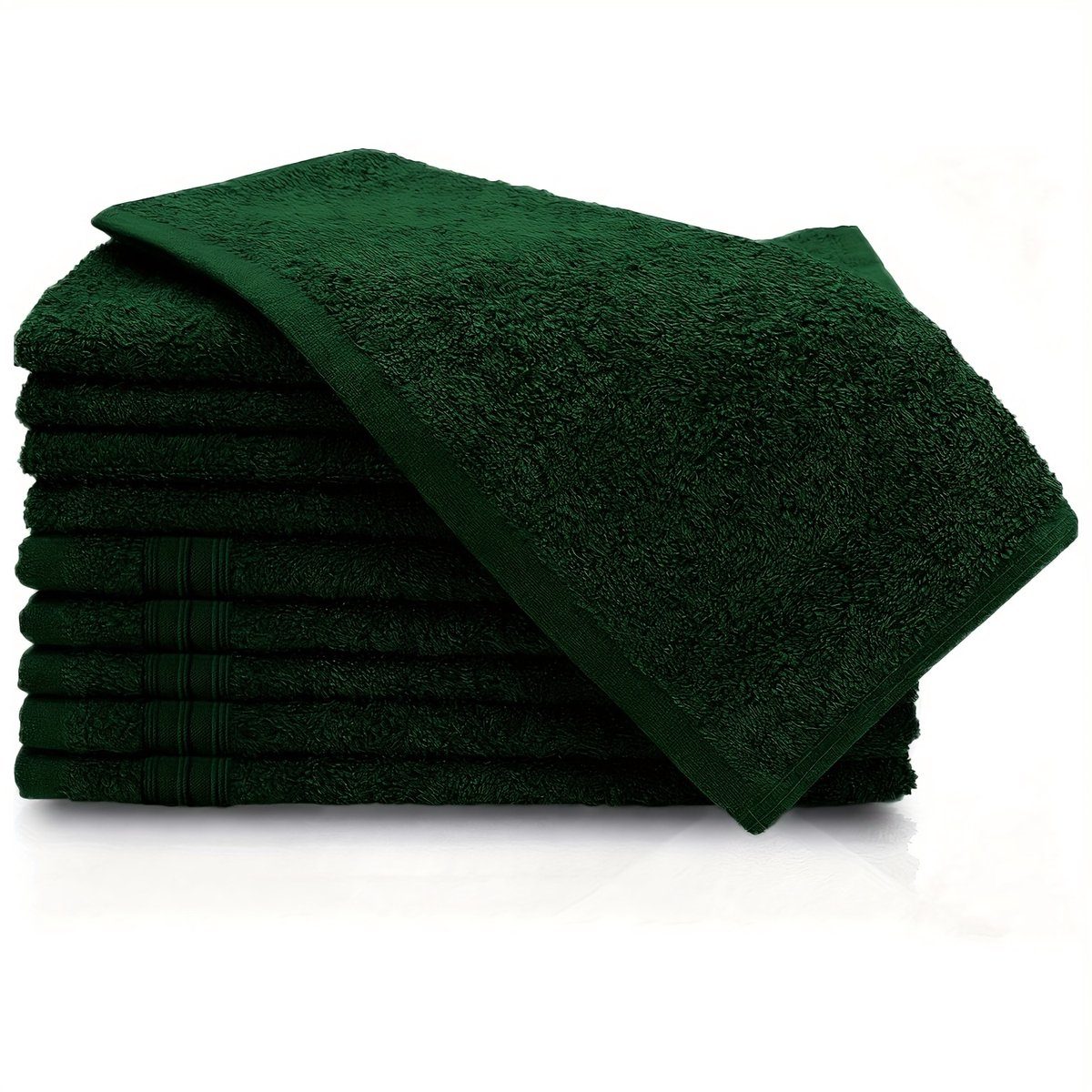 Handdoeken set-10 stuks-30x50cm- Ademend Katoenen Handdoeken- Zacht, Snel Droog & Makkelijk te Wassen- Huidvriendelijk & Pluisvrij-(Donkergroen).