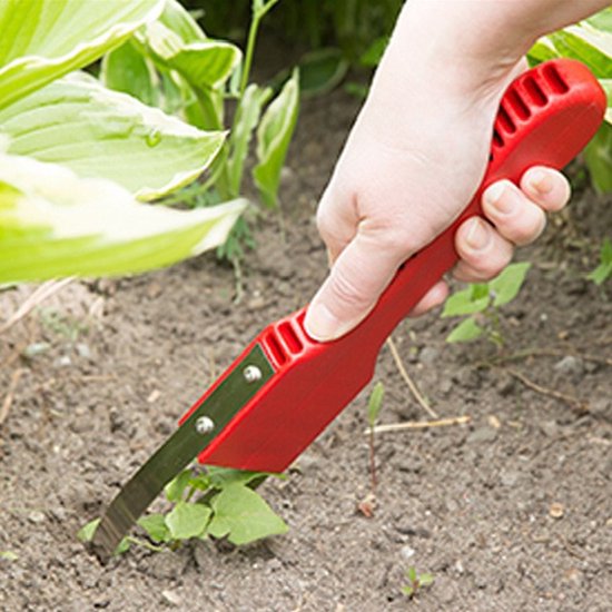 Onkruid - Onkruidverwijderaar - Onkruidtrekker - Wortelwiedmachine met houten handvat - Geschikt voor graven, wieden en losmaken van de grond Handmatige wiedmachine - Roestvrij staal - 30.5*5.*2CM van GARDEN TENDER — afbeelding 2