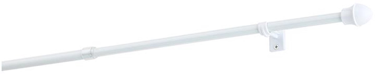 Intensions - Uitschuifbare caféroede - wit - 75-125 cm - gordijnroede voor vitrage