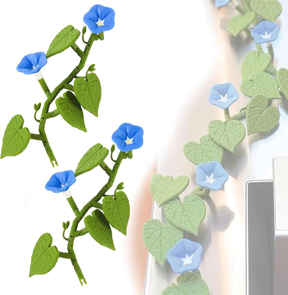 2Pcs Magnetische Klimop Planten - 3D Print Koelkast Magneten met Beweegbare Stelen - Leuke Keuken Decoratie