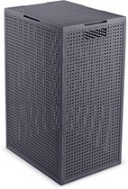 Curver Kaya Wasmand met deksel - 60L - 38x29x58,5 cm - Antraciet