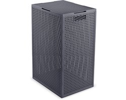 Curver Kaya Wasmand met deksel - 60L - 38x29x58,5 cm - Antraciet