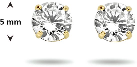 SPARKLE14 - Boucles d'oreille clous Zircone - Or