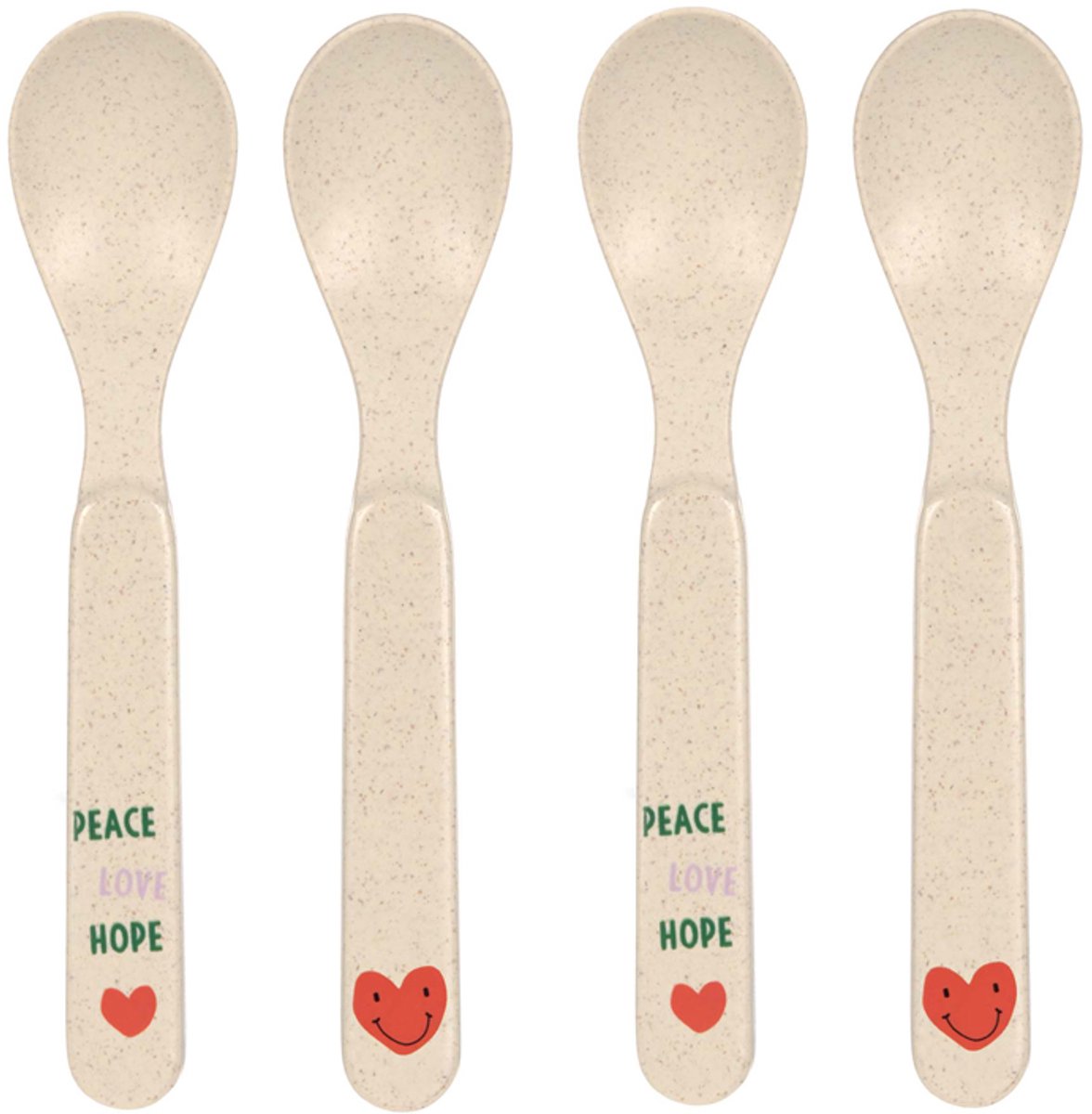 Lässig Lepelset - Happy Rascals - Heart Lavender - 4-Pack