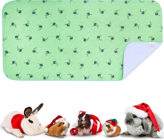 VANESTE Bodembedekking Knaagdieren en Konijnen - Cavia Fleece Liner met Antislip dots - Strooiselmat - Stofvrij - Wasbaar - 120x60 cm - 1 Stuk
