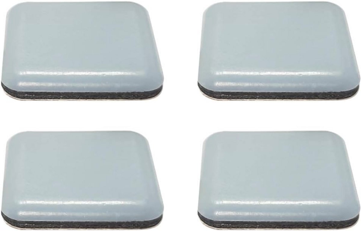 Teflon meubelglijders 35 x 35 mm - Zelfklevend en slijtvast