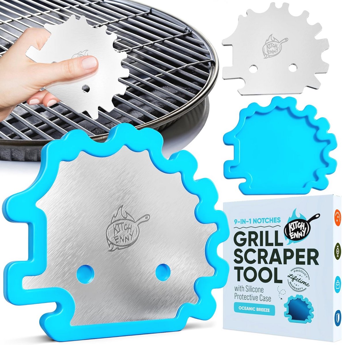Grillrooster Schraper Blauw