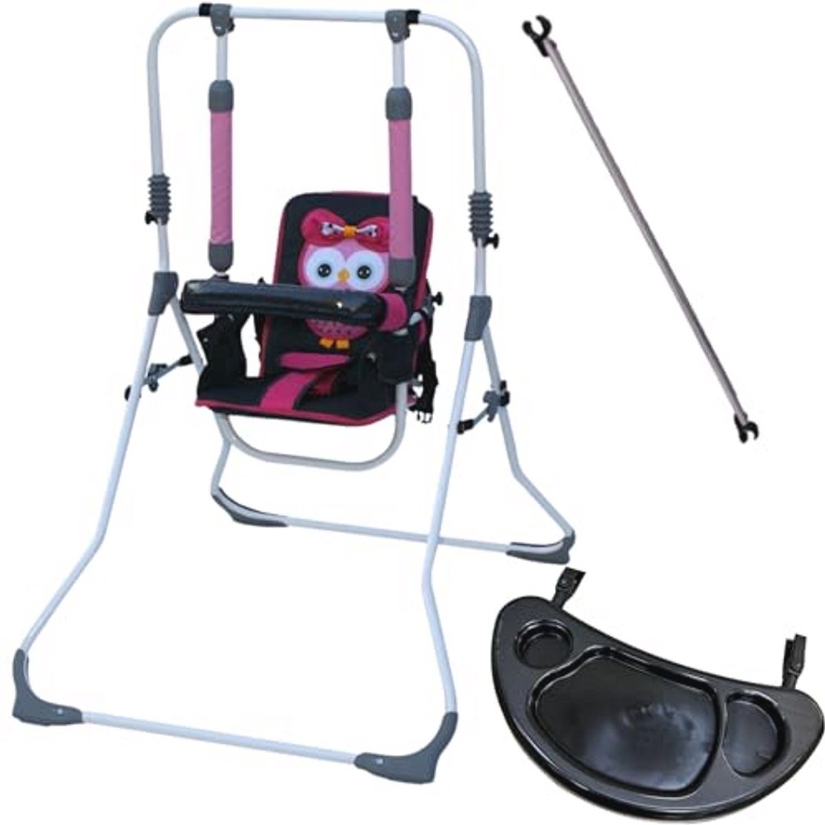 2-in-1 Babyschommel en Kinderstoel voor Binnen en Buiten - Veilig, Compact en Inklapbaar