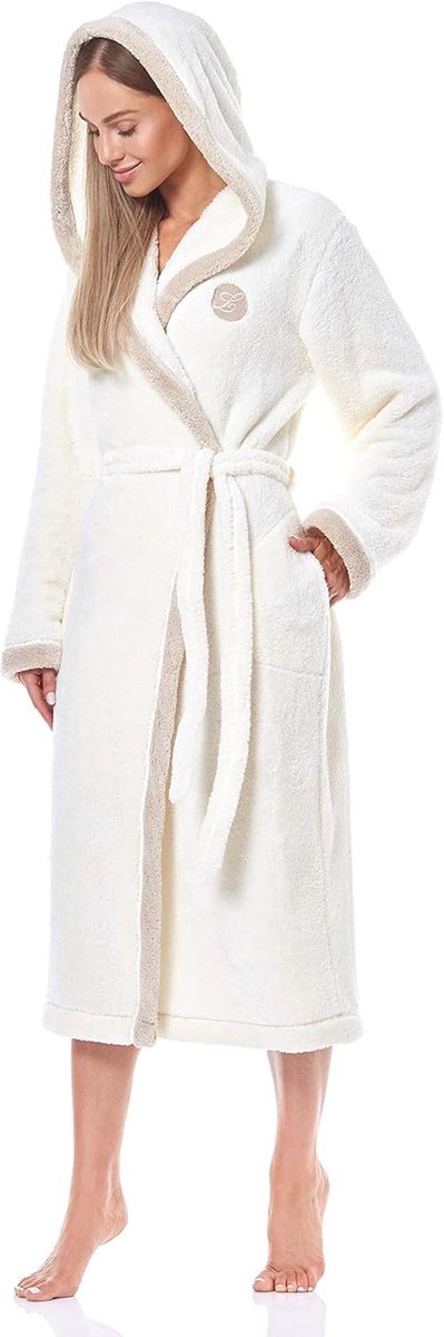 Zachte Lange Mouwen Badjas voor Dames met Capuchon - Lichtgewicht en Comfortabel